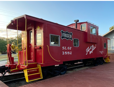 Catoosa Historical Society Museum photo of red caboose.