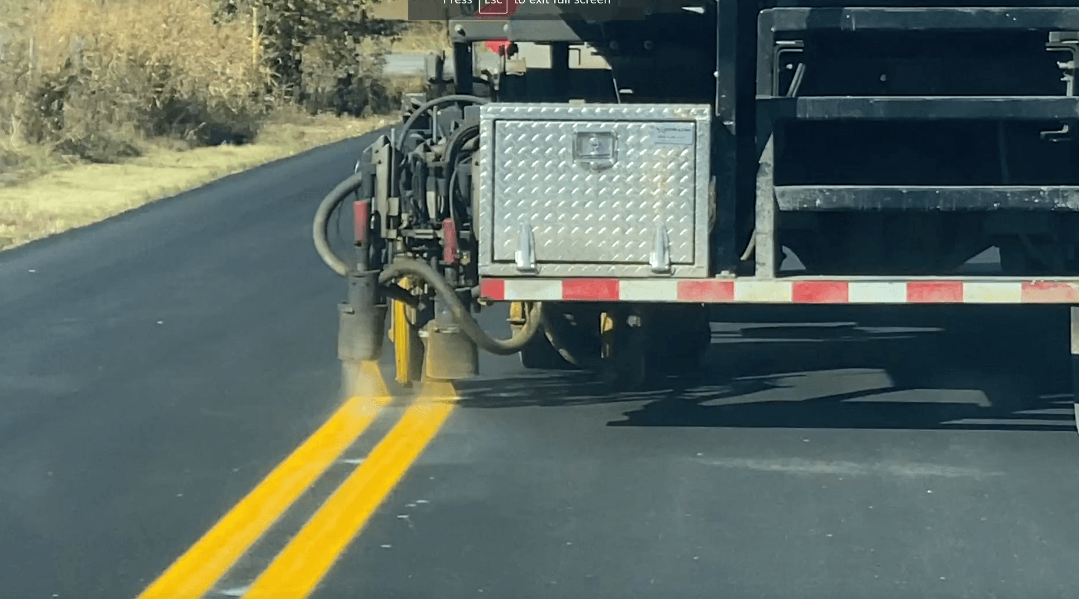 Paint stripe truck painting yellow lines